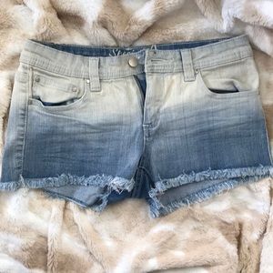 Ombré jean shorts